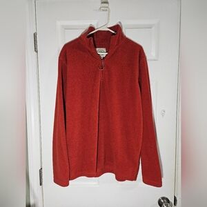 St. John's Bay Bright Orange/Red Quarter Zip Fleece